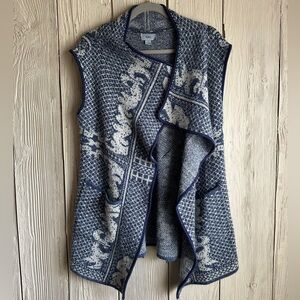 Yaira Boho Waterfall Open Sweater Cardigan Vest Spring